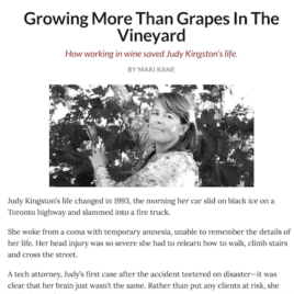 Judy kingston wine enthusiast