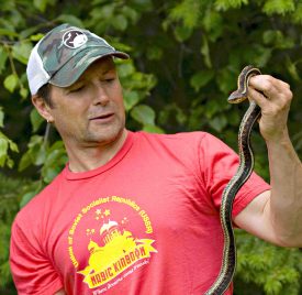 Leslie Anthony and Garter Snake Bella Coola BC